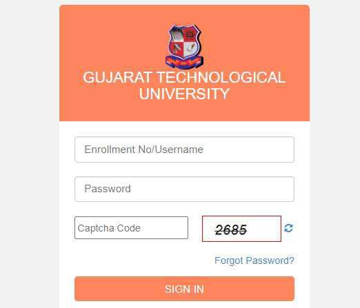 Student Portal GTU Login, Registration & Reset Password